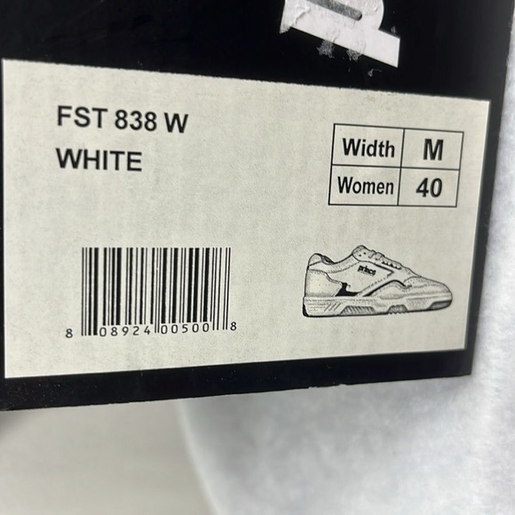 Prince Lace Up Leather Upper Sneakers  Womens Size 9-9.5 White FST838 NWT - Picture 10 of 10